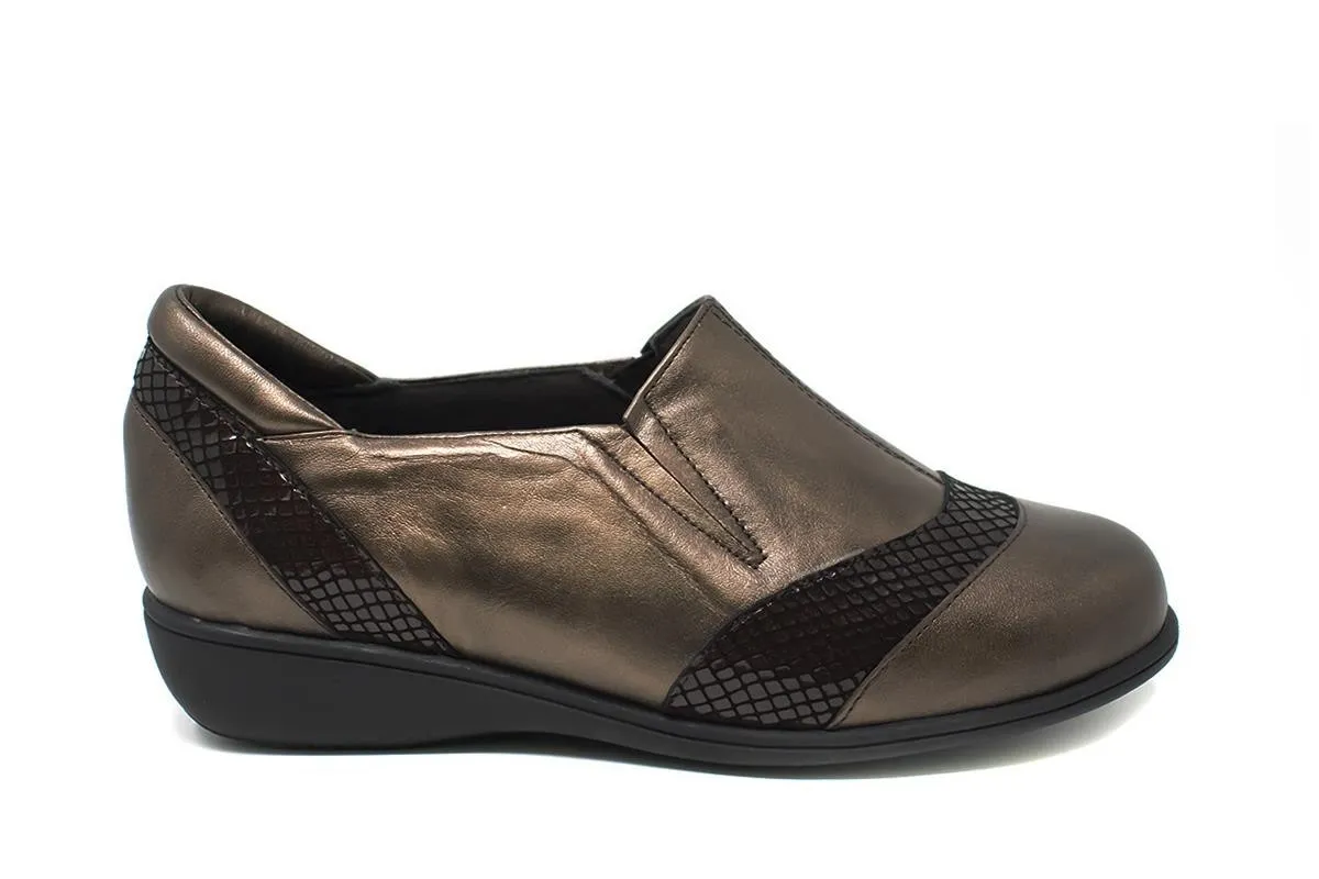ZAPATO COMODO ANCHO ESPECIAL MUJER DOCTOR CUTILLAS 53515 MARRON