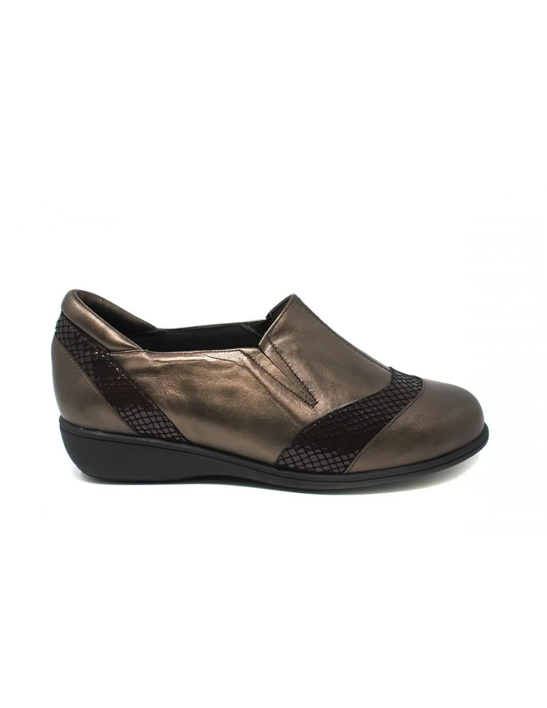 ZAPATO COMODO ANCHO ESPECIAL MUJER DOCTOR CUTILLAS 53515 MARRON