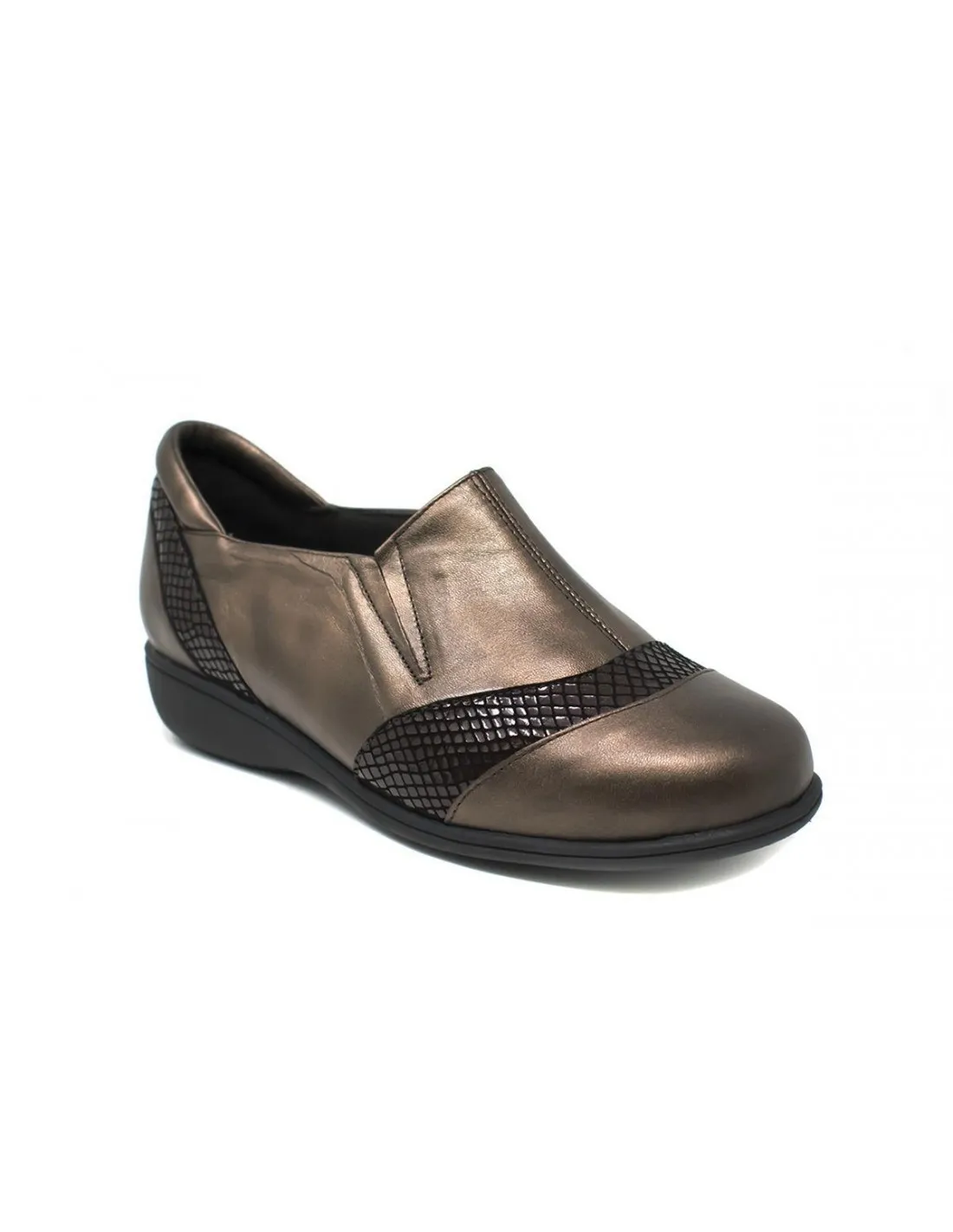 ZAPATO COMODO ANCHO ESPECIAL MUJER DOCTOR CUTILLAS 53515 MARRON