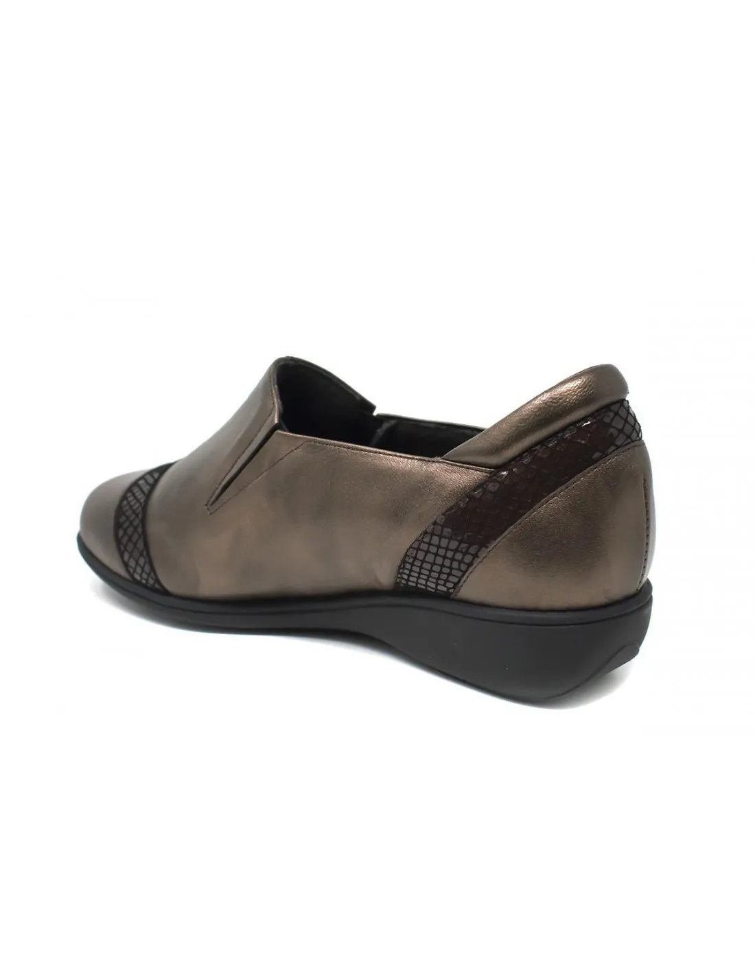 ZAPATO COMODO ANCHO ESPECIAL MUJER DOCTOR CUTILLAS 53515 MARRON