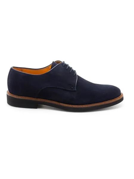 zapato esteve serraje azul para hombre