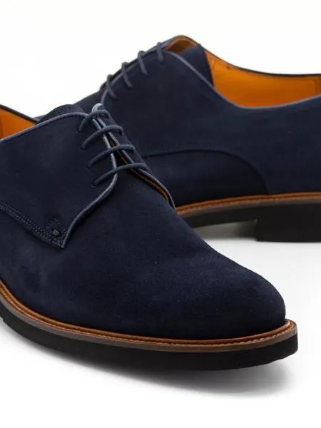 zapato esteve serraje azul para hombre