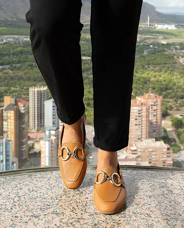 Zapato plano Regina 001 marron