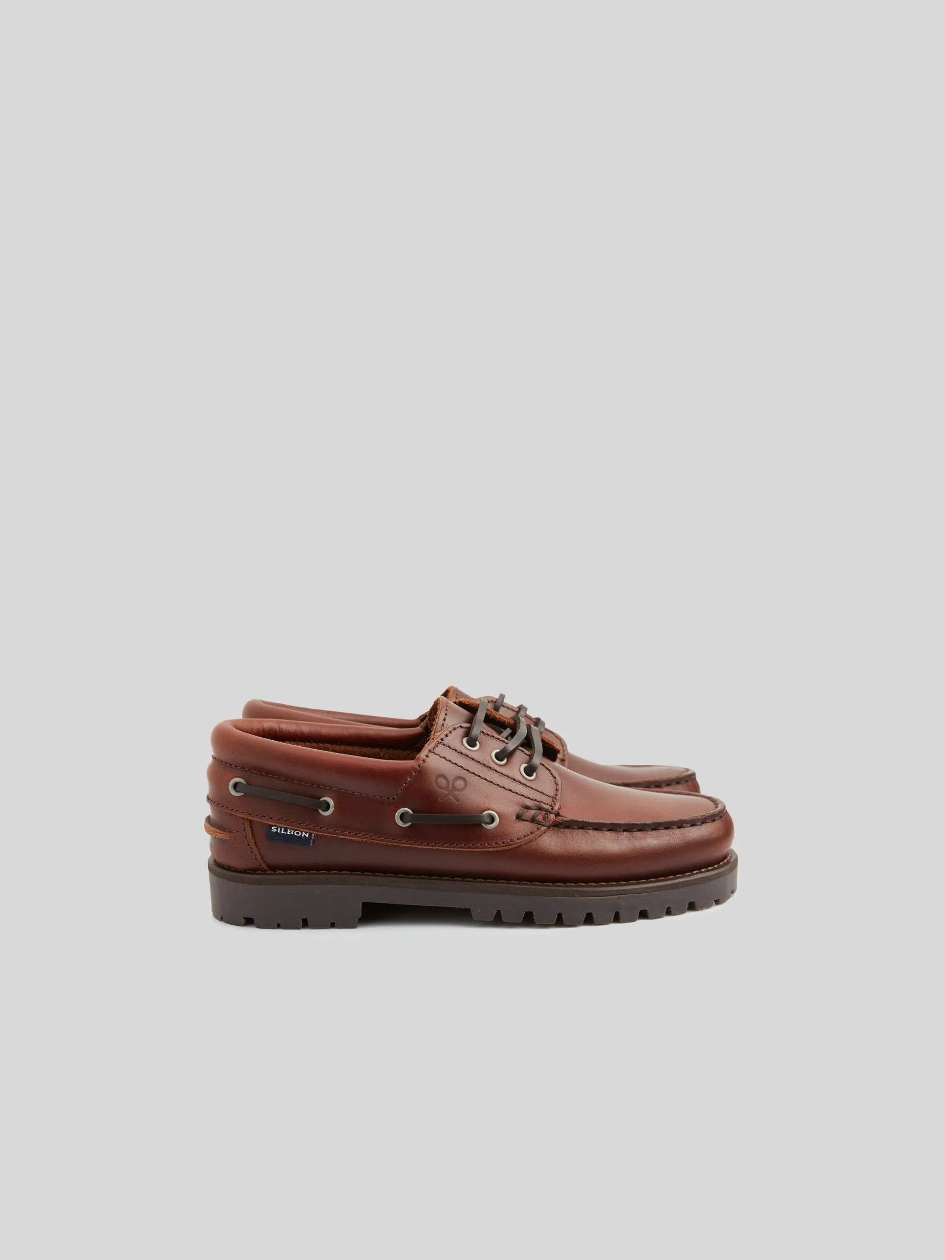 Zapato sport kids nautico piel marron
