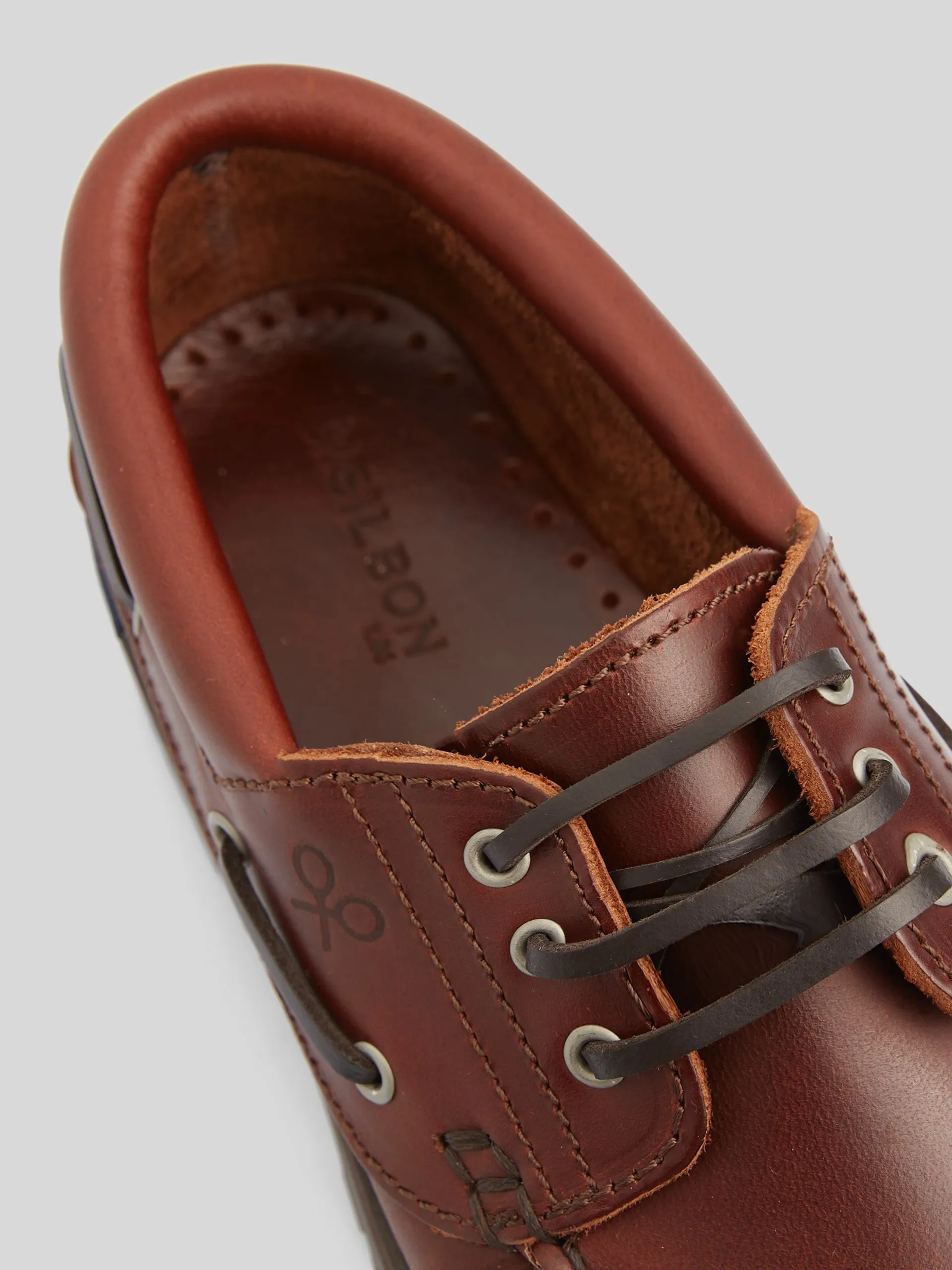 Zapato sport kids nautico piel marron