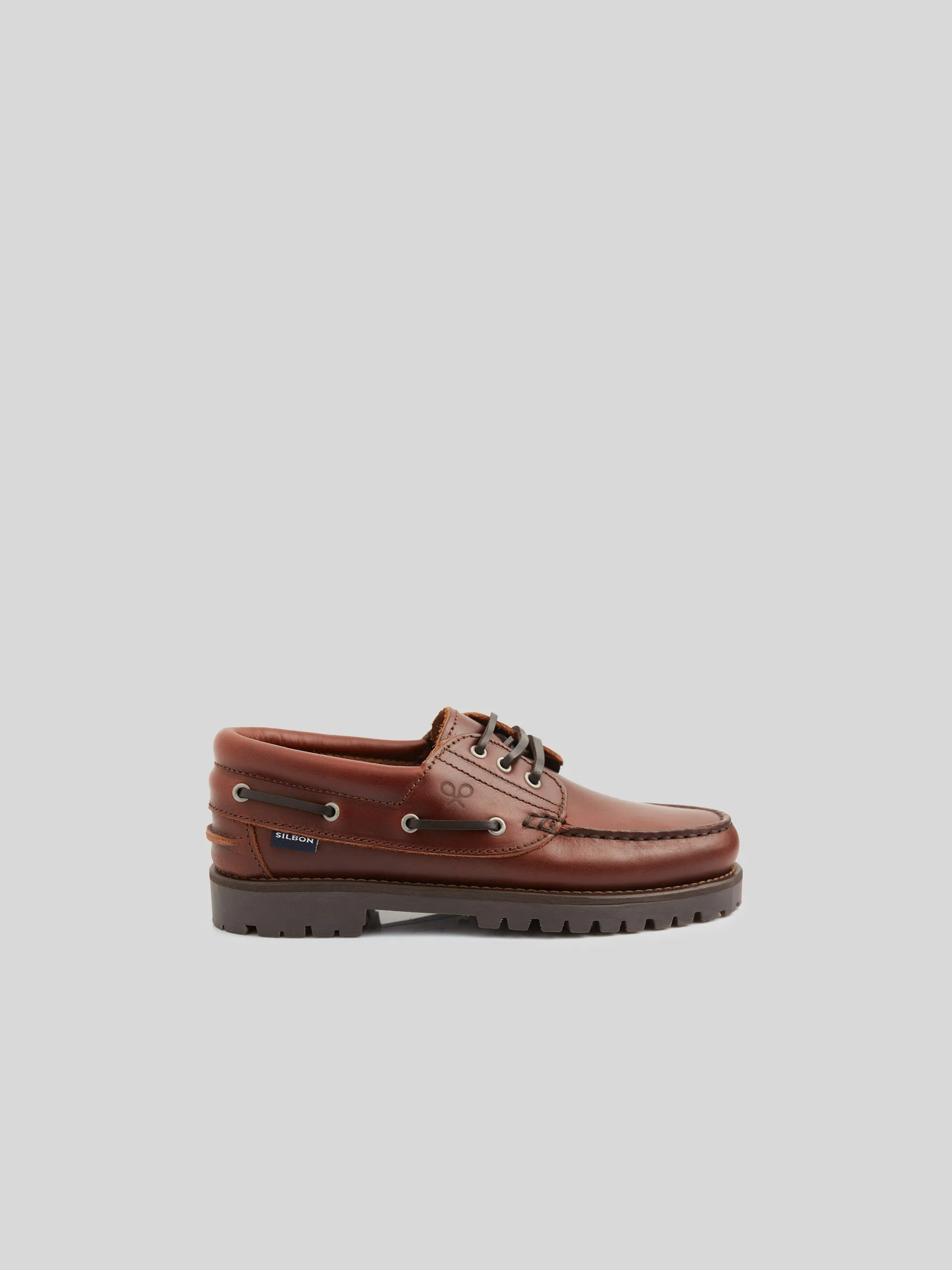Zapato sport kids nautico piel marron