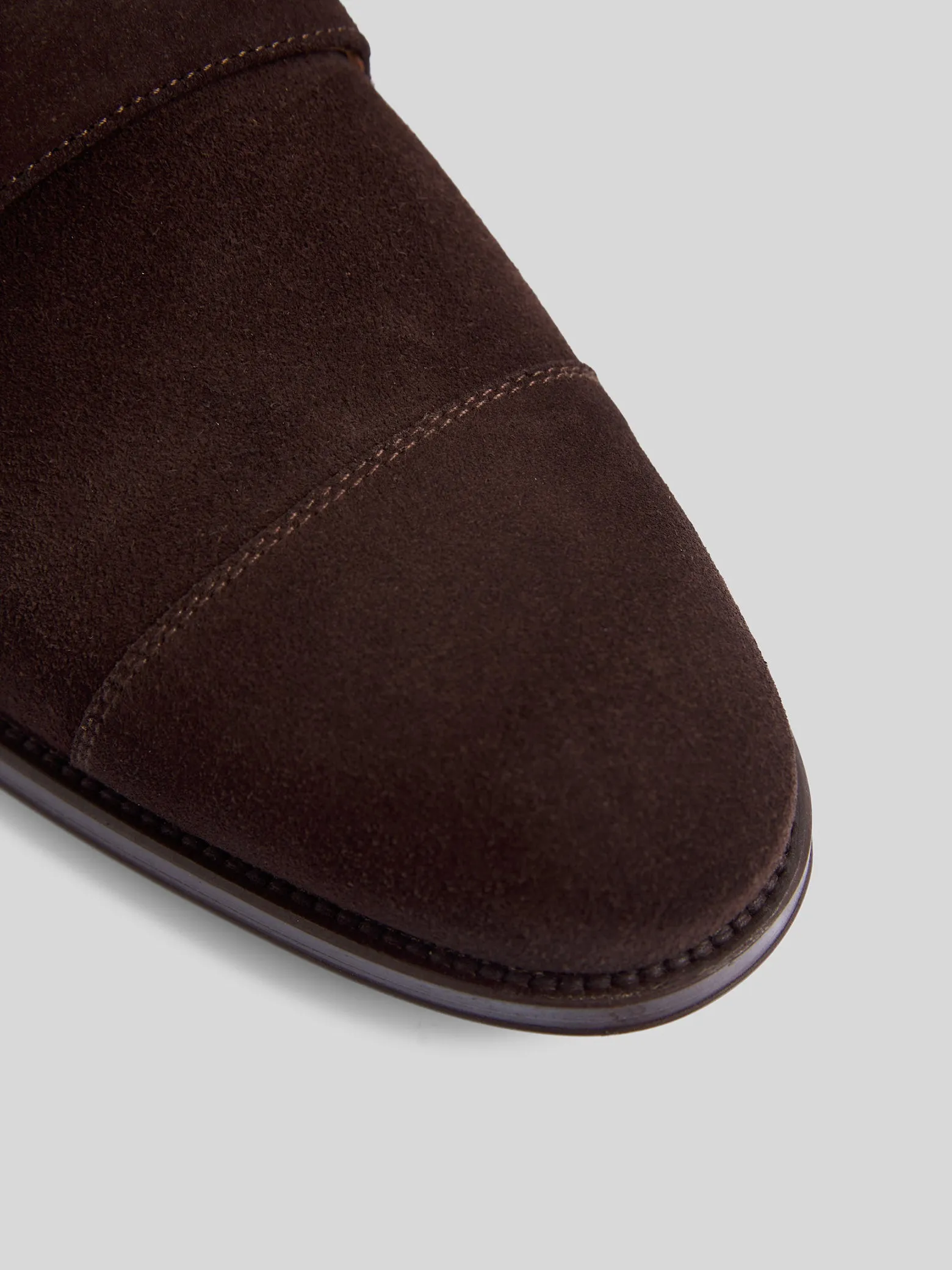 Zapato vestir monkstrap ante marron