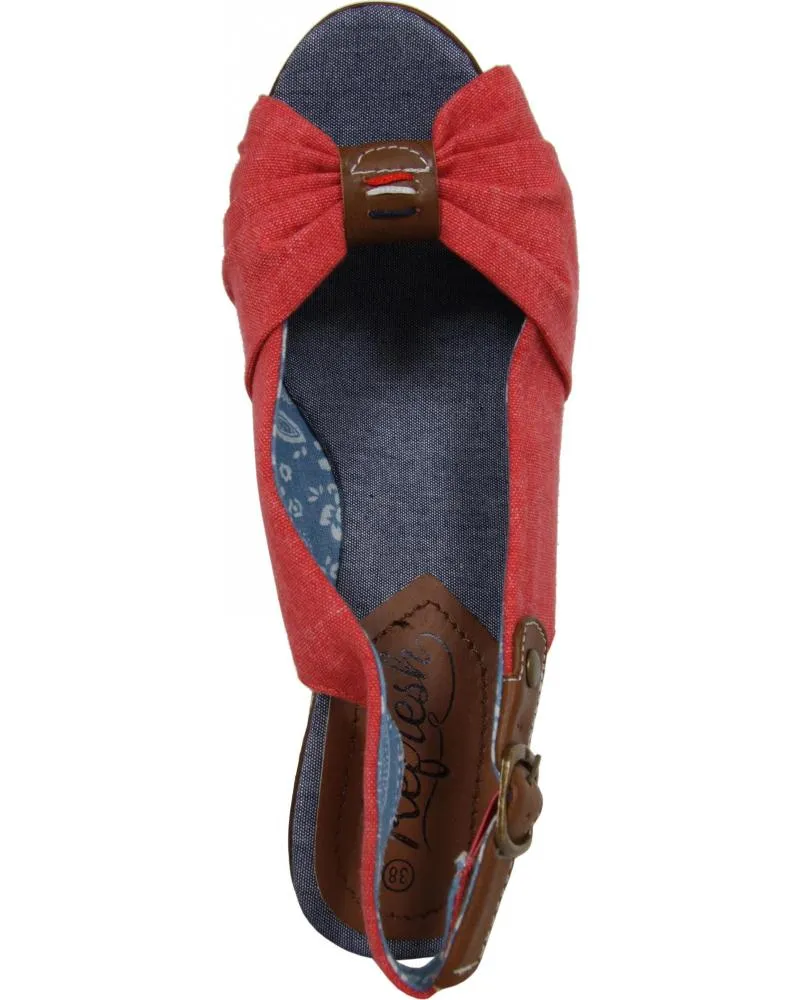 Zapatos de cuña de Mujer REFRESH 62041 JEANS ROJO JEANS  ROJO