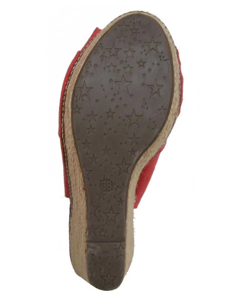 Zapatos de cuña de Mujer REFRESH 62041 JEANS ROJO JEANS  ROJO