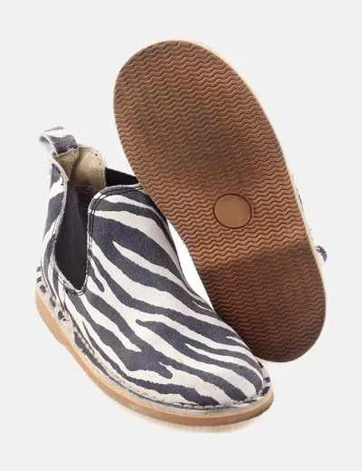 Zara Botín bicolor estampado