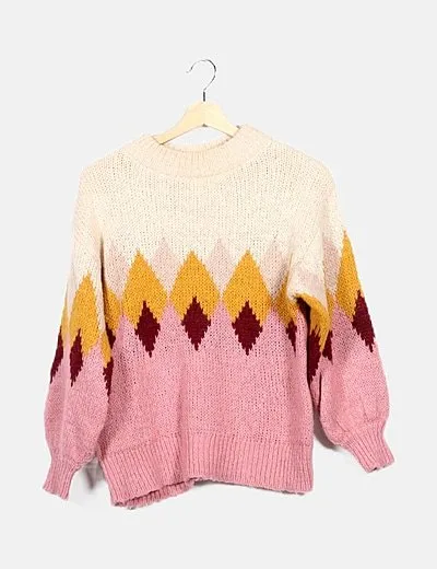 Zara Jersey multicolor estampado