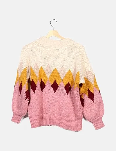 Zara Jersey multicolor estampado