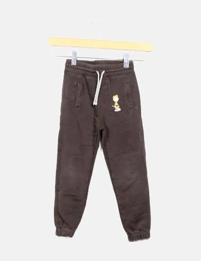 Zara Pantalón deportivo gris