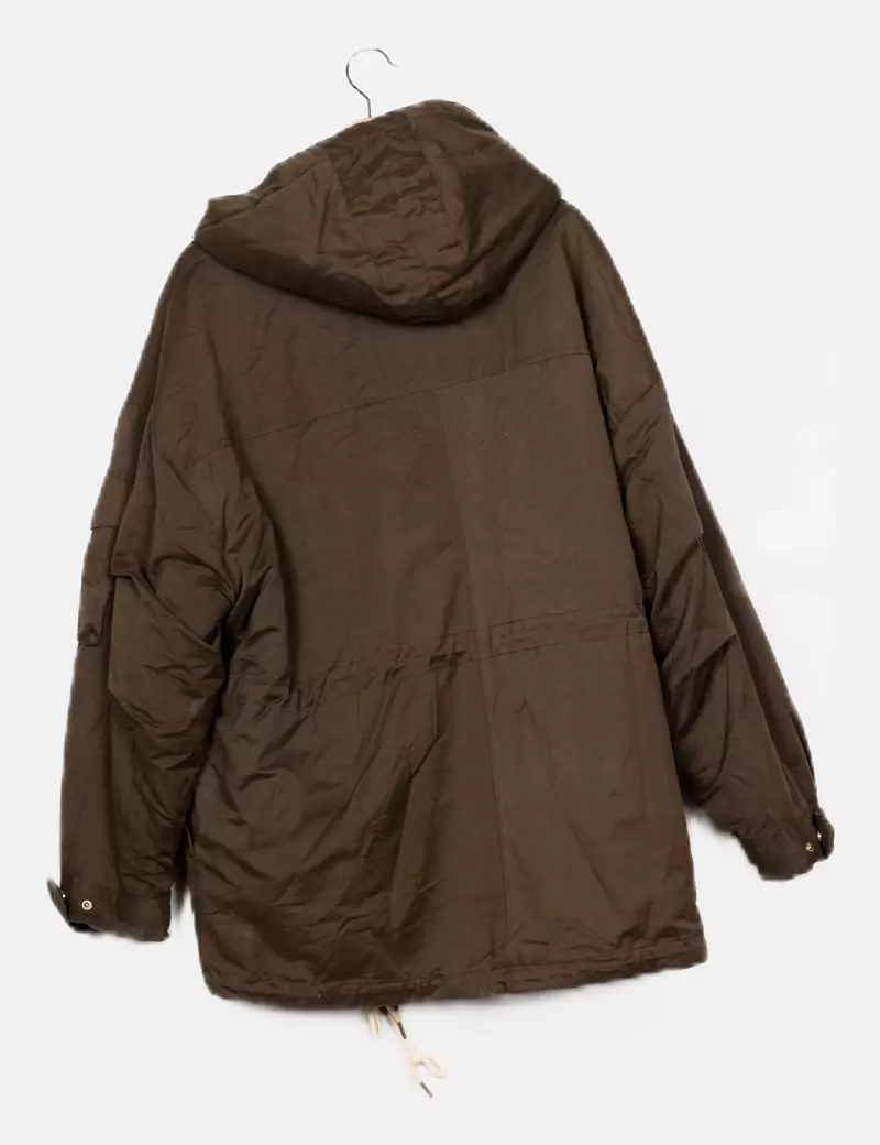Zara Parka verde con capucha